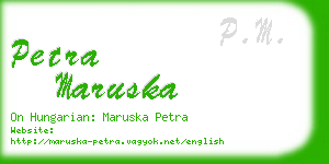 petra maruska business card